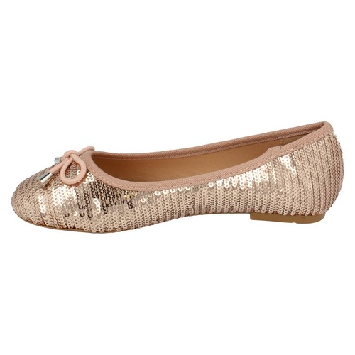 Ragazze Spot On Piatto Lustrini Scarpe: H2R622 - Foto 5 di 9