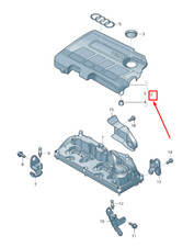 Audi A1 MK1 Motorabdeckung 03L103925AJ, Originalteil