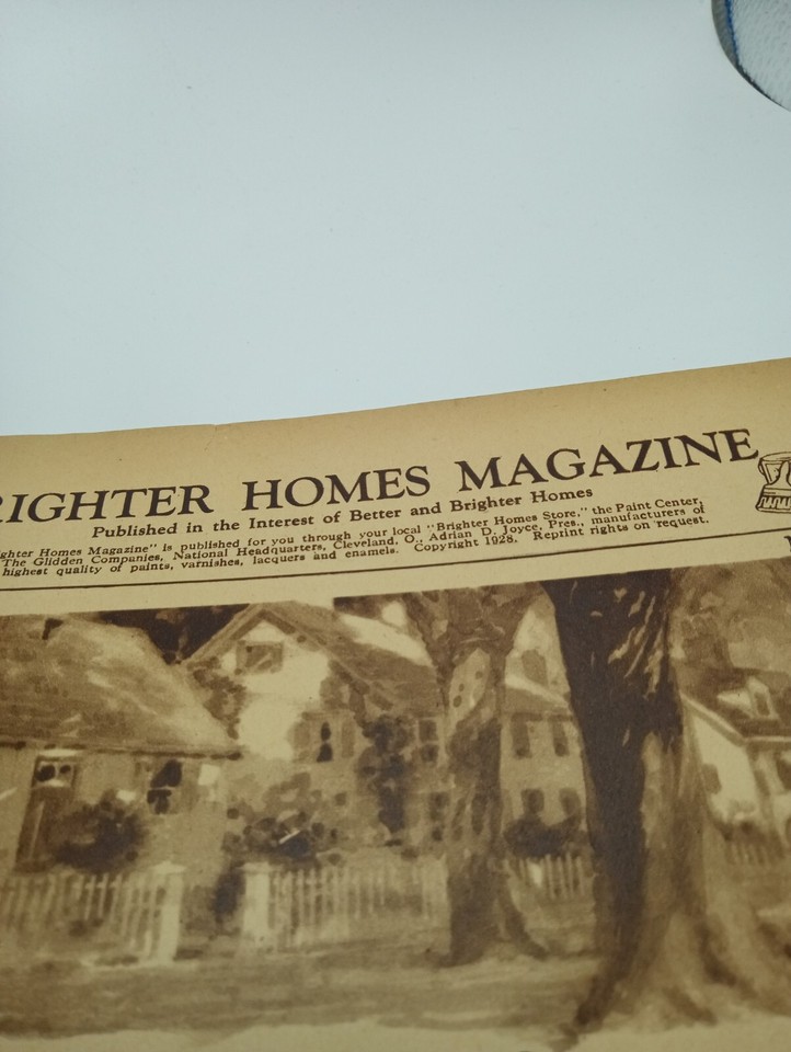 1928 Glidden Paint Stores Magazine BRIGHTER HOMES Wellston Paint
