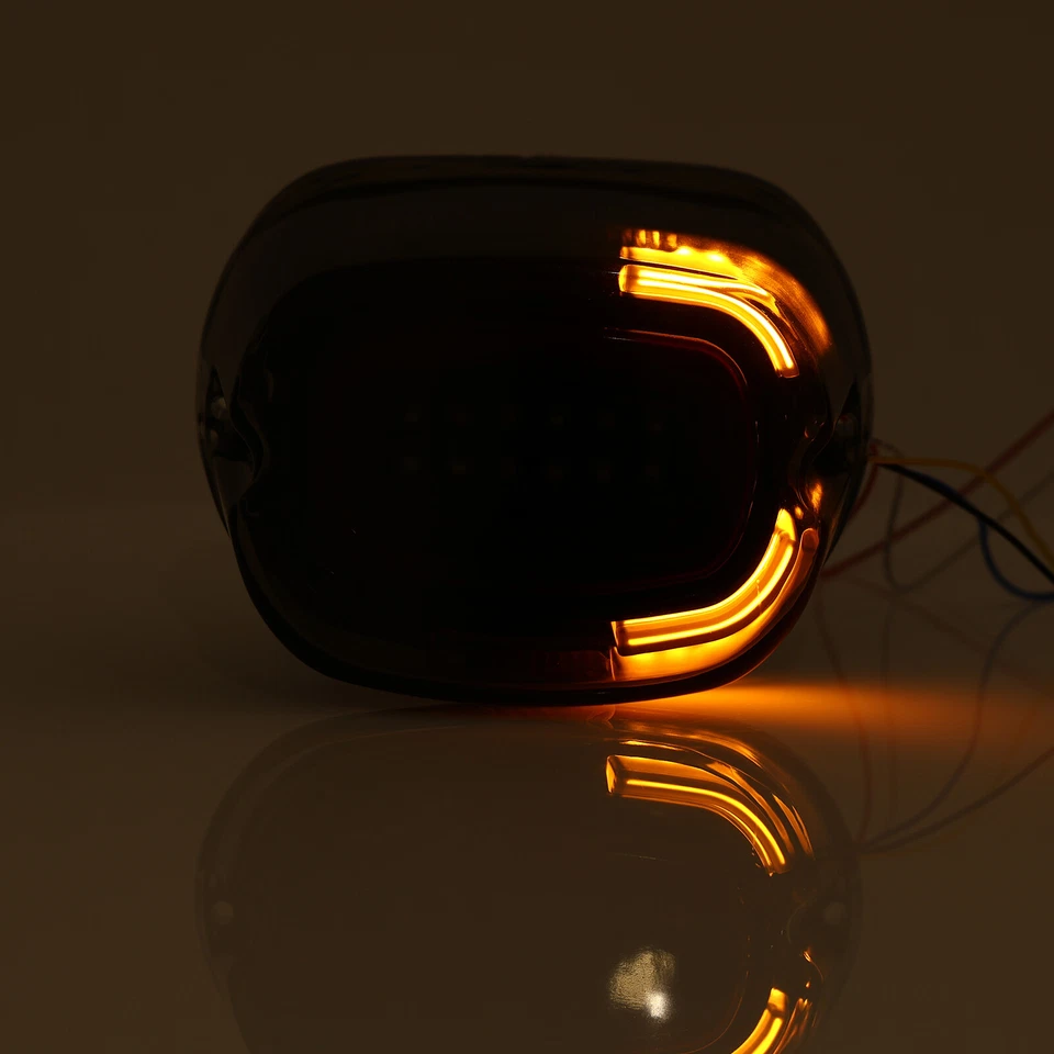 Luz trasera LED roja/negra con señal de giro de freno para Harley Dyna Sportster 883 1200 Foto 4 de 4