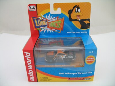 AW TJ Ultra G HO Slot Car: 1963 VW Karmann Ghia, Daffy Duck, BL, MIB