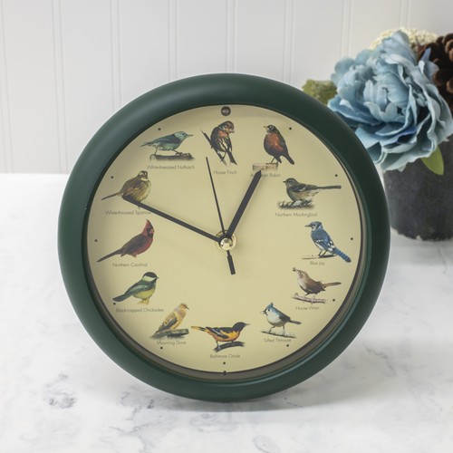 Mark Feldstein 8 Inch Green Original Singing Bird Clock eBay