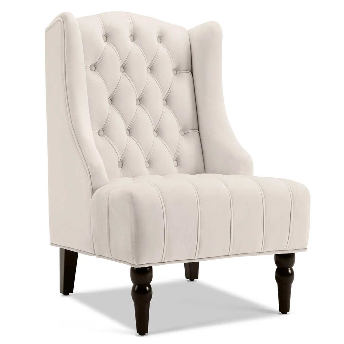 Beige tufted chair new arrivals