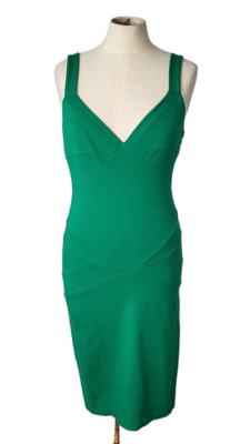 dvf bodycon dress DIANE von FURSTENBERG DVF Red Black Fringe Beaded Sheer Lace Bodycon Dress 6 = S
