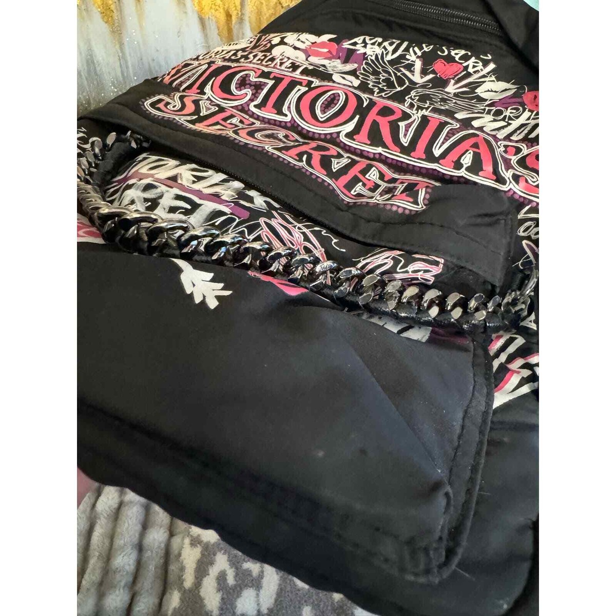 Victoria Secret Graffiti bookbag Victorias secret graffiti city full size backpack | eBay main image 3