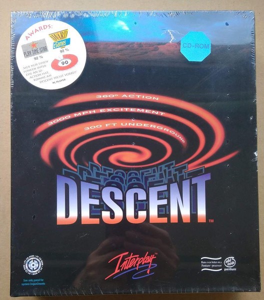Descent Pc CD-ROM Big Box ✰Neu&Ovp✰-image