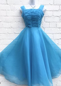 turquoise chiffon dress