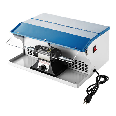 500W Jewelry Polishing Buffing Machine Benchtop Dust Collector Benchtop W/Light