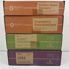 Kiwi Co Tinker Crate Lot Of 4 New Sealed Various Chemistry Labs Engineering