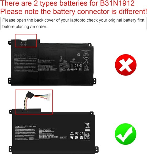 Batería portátil ASUNCELL B31N1912 para Asus VivoBook 14 E410M E410MA L410M L410MA, Vi - Imagen 2 de 9