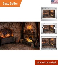 7x5ft Fabric Spooky Witch Cottage Backdrop Halloween Magic Room Witch Kitchen...