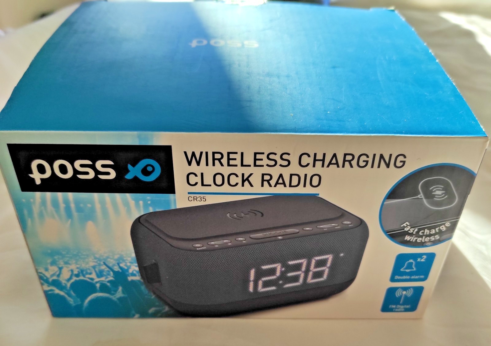 Radio réveil POSS induction à charge rapide et double alarme
