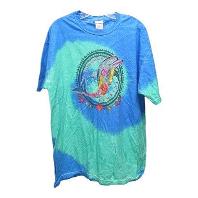 Ft Walton Beach Tie Dye T-shirt With Dolphin Design L NWT