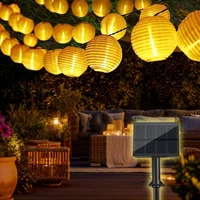 Solar Lichterkette Lampions AußEn, 10M 50 Led Laternen 1200Mah Solar Lichterkett