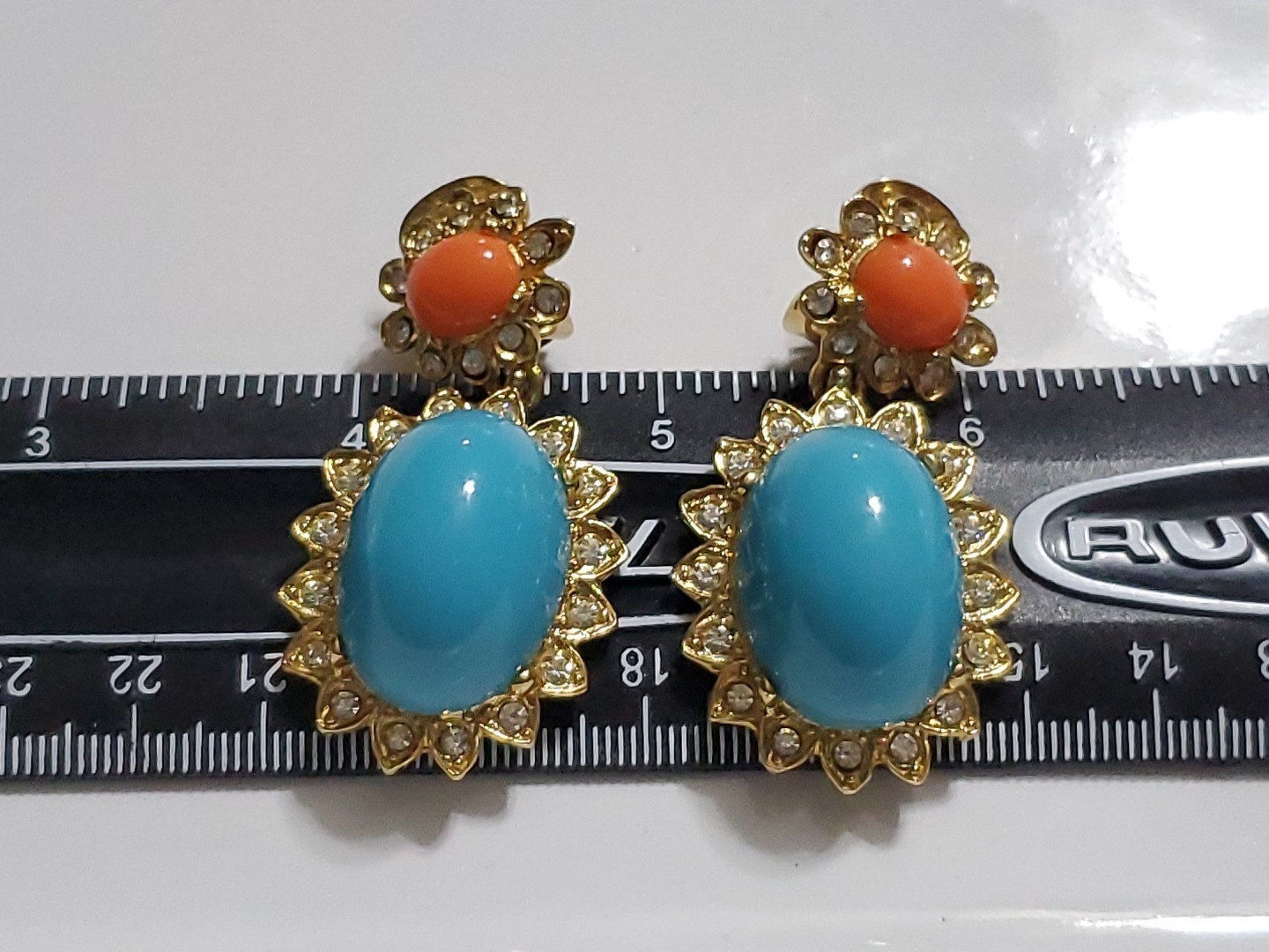 VINTAGE SIGNED KJL KENNETH JAY LANE FAUX TURQUOIS… - image 8