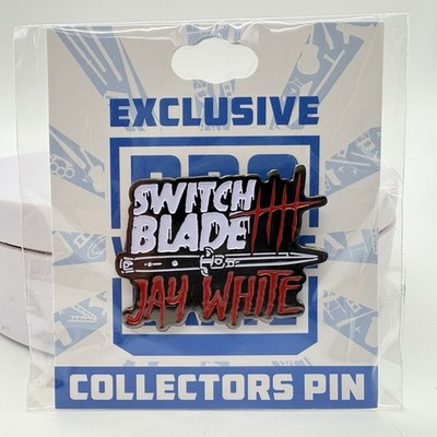 AEW Switchblade Jay White Collectors Metal Enamel Pin Pro Wrestling Crate