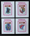 Senegal 1992 Mi. (Bl.) 1231 - 1234 Crustaceans Spider Sea Crayfish Shrimp