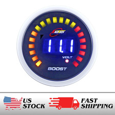 Racetech Racing Auto Gauge 2 52mm White Led Car Auto Boost Mechanical Gauge