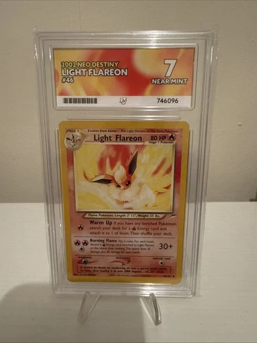 Light Flareon 46/105 Neo Destiny Pokémon Card Ace Grade 7