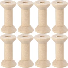8Pcs Wooden Spools of Crafts, Empty Natural Wood Thread Spools, Unfinished Woode