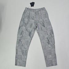 Giorgio Armani Icon check-motif linen-blend trousers with pleats 40 BNWT