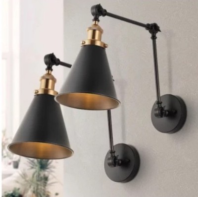 2 Pack JONATHAN Y Rover 7 in. Adjustable Classic Glam Arm Metal LED Wall Sconce