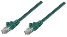 Intellinet Network Patch Cable, Cat5e, 3m, Green, CCA, U/UTP, PVC, RJ45, Gold Pl