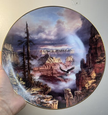 Where Eagles Soar by Rudi Reichardt 1993 Danbury Mint Collector Plate Bald Eagle