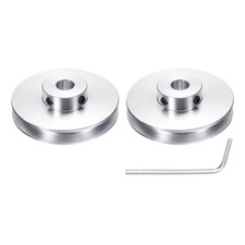 2Pcs Single Groove Pulley, 10mm Fixed Bore 60mm Outer Diameter for 6mm Belt