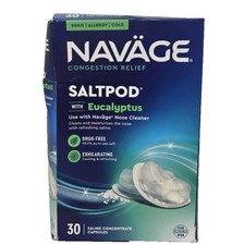 NAVAGE Congestion Relief Saltpod With Eucalyptus Saline Capsules, 30 Count