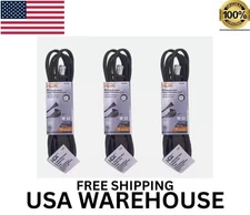 6 Ft. 16/2 Light Duty Indoor Extension Cord, Brown , 3 Pack