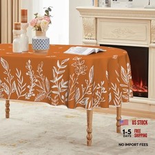 Orange Thanksgiving Tablecloth 60x84 Inch - Orange Fall Tablecloth