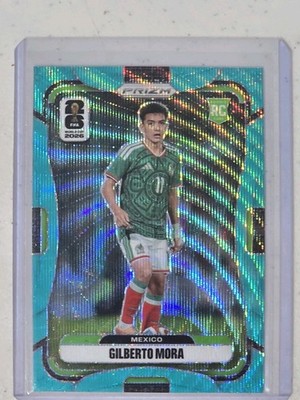 2026 Panini Prizm FIFA World Cup Gilberto Mora #290 Teal Wave Rookie RC 87/99