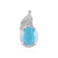 Cavill SilberanhäNger Damen 925 Sterling Silber TüRkis 2,05Ct Oval