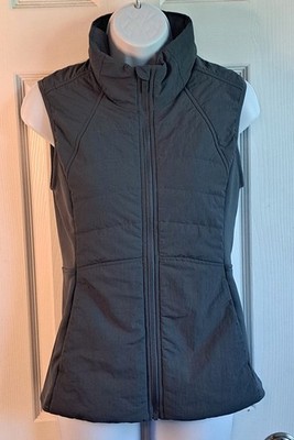 Lululemon Another Mile Vest Women Size 4 Zip GRAY Active Athletic Hiking NO HOOD
