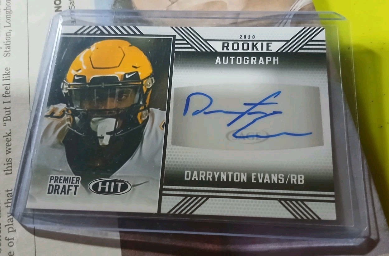 Darrynton Evans Sage Hit Premier Draft Rookie Autograph #A25 Base