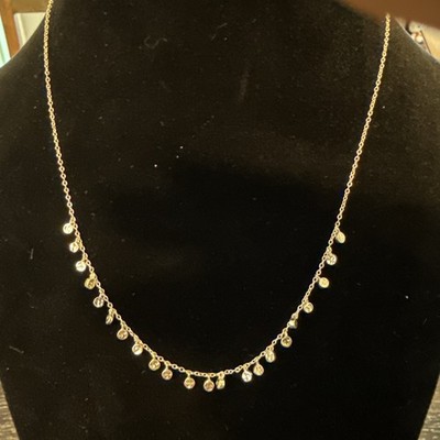 Rare Gorjana Mini Chloe Hammered Disc Gold Tone Necklace 15.5'' - Beautiful