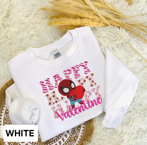 VALENTINO Felpa Felpa con cappuccio ricamata personalizzata Be my Valentine Spiderman