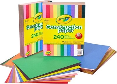 Crayola Construction Paper Bulk Pack (480 Sheets)   10 Assorted Colors, 9'' x 12''