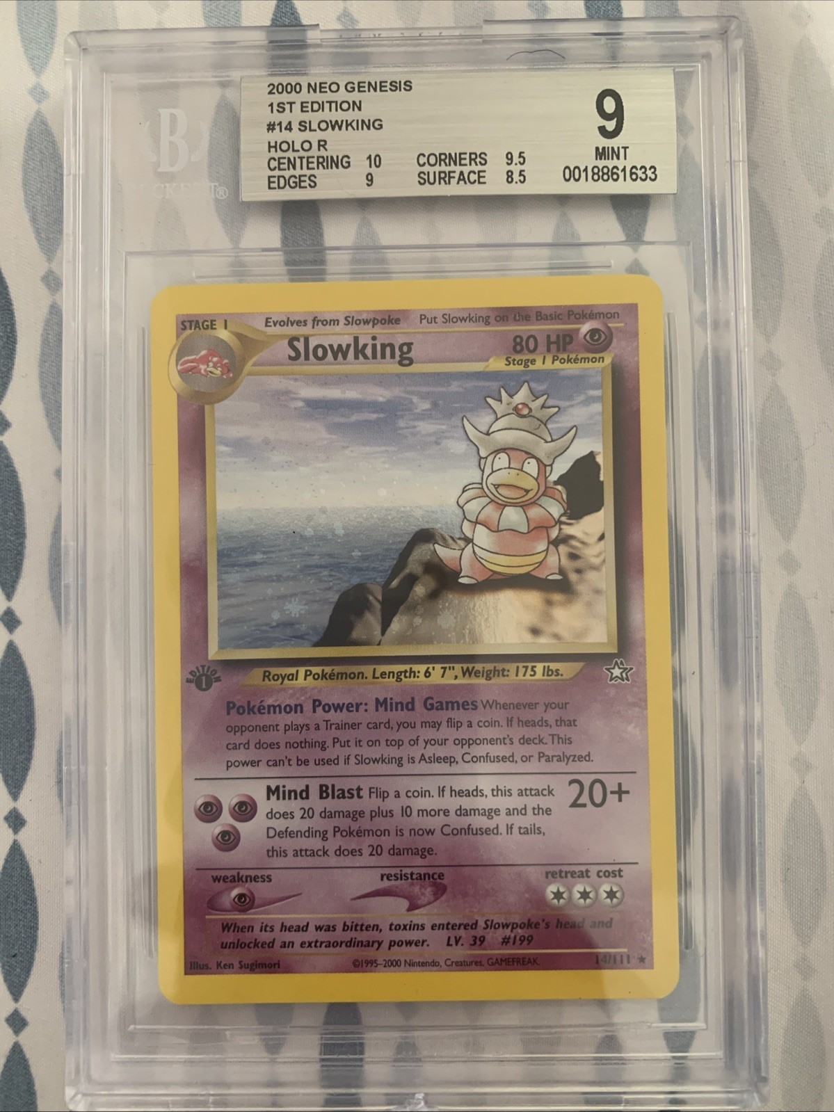Slowking 2000 Pokemon Neo Genesis 1st Edition BGS 9 #14