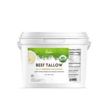 4 LBS 100% Pure Fully Rendered NON GMO Beef Tallow- 100% Pure Suet from Local US