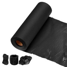 Honeycombs Packing Paper, 12" x 164' Honeycombs Cushioning Wrap Roll, Black