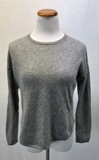 Zadig  Voltaire Gray 100 Cashmere Kimmy Patch Long Sleeve Sweater Top Sz. S
