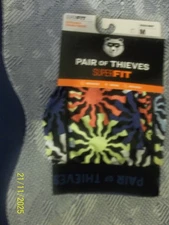 1 PR MENS PAIR OF THIEVES~SUPERFIT~DESIGNER "SILKY" KNIT BOXER BRIEFS~NWT SIZE M