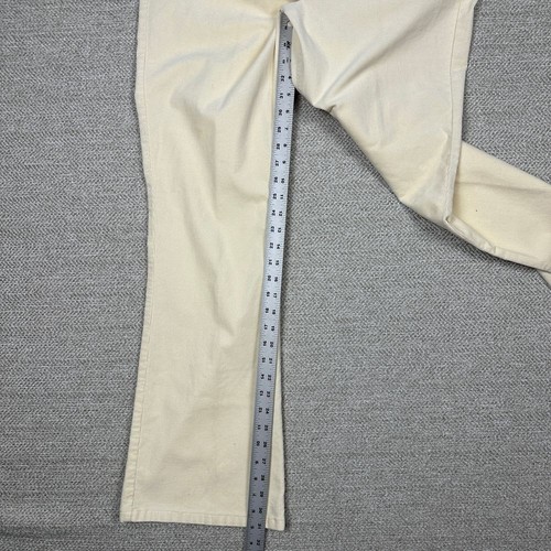 Ralph Lauren Womens Pants Sz L 14 Cream Corduroy Boot Cut Casual Stretch Boho - Picture 6 of 13