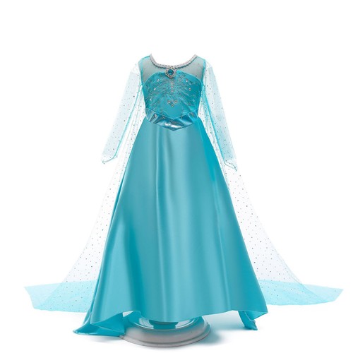 Disney Frozen Sister Elsa Anna Girls Princess Dress For Kids Bridesmaid Birthday - Picture 8 of 32