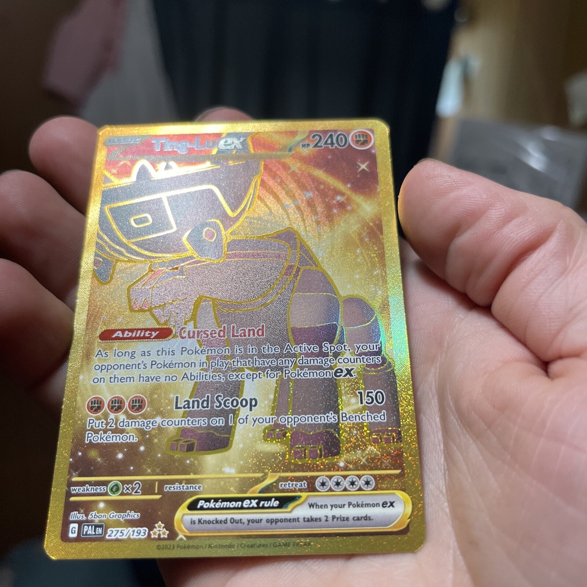 Ting-Lu ex 275/193 Full Art Gold Hyper Rare Paldea Evolved Pokemon