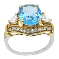 De Buman Two-tone Sterling Silver 5.93ctw Gen...