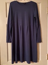 J. JILL WEAREVER COLLECTION Dress Sz Small Blue Pleated Stretch Women’s #070861