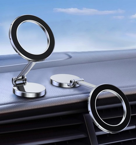 Magnetic Car Phone Holder Dashboard Foldable Rotatable Mount Stand For iPhone - Picture 12 of 12